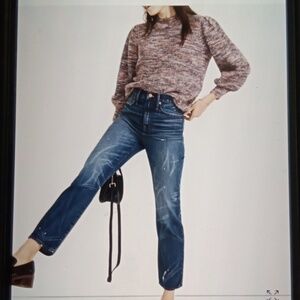 Madewell Classic Straught Jeans In Croston Wash Old School Womens  26